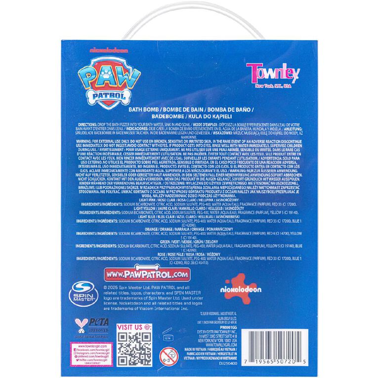Paw Patrol Bubblin' Bath Fizzer 6 Pack 6 Pack, , hi-res