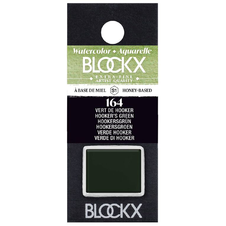 BLOCKX Watercolour Half Pan S1 164 Hookers Green Green, , hi-res
