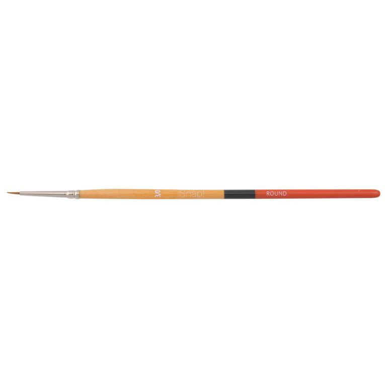 Princeton Snap Brush Short Handle Taklon Round 3/0 Gold, , hi-res