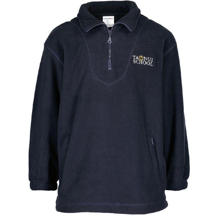 Schooltex Taonui Polar Fleece Top with Embroidery, Navy, hi-res