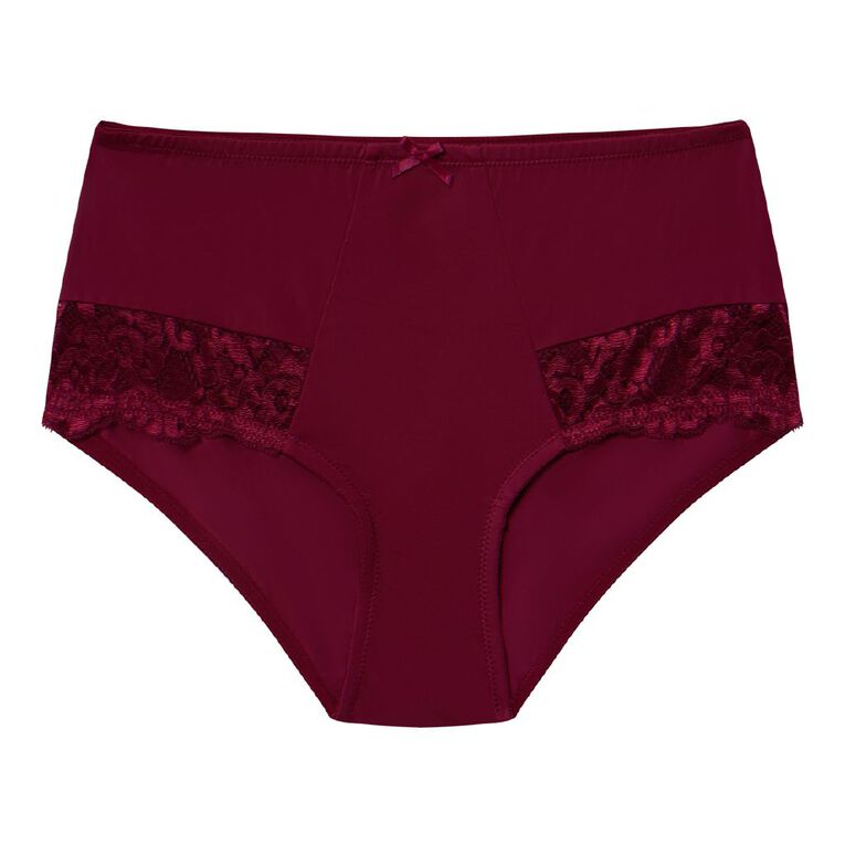 H&H Women's Ivy Lace Full Brief, Red Dark, hi-res