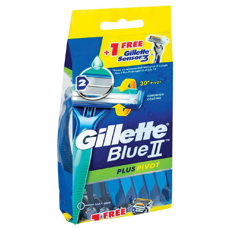 Gillette Blue II Disposable Razor 10 Pack + Sensor 3 Disposable Razor, , hi-res