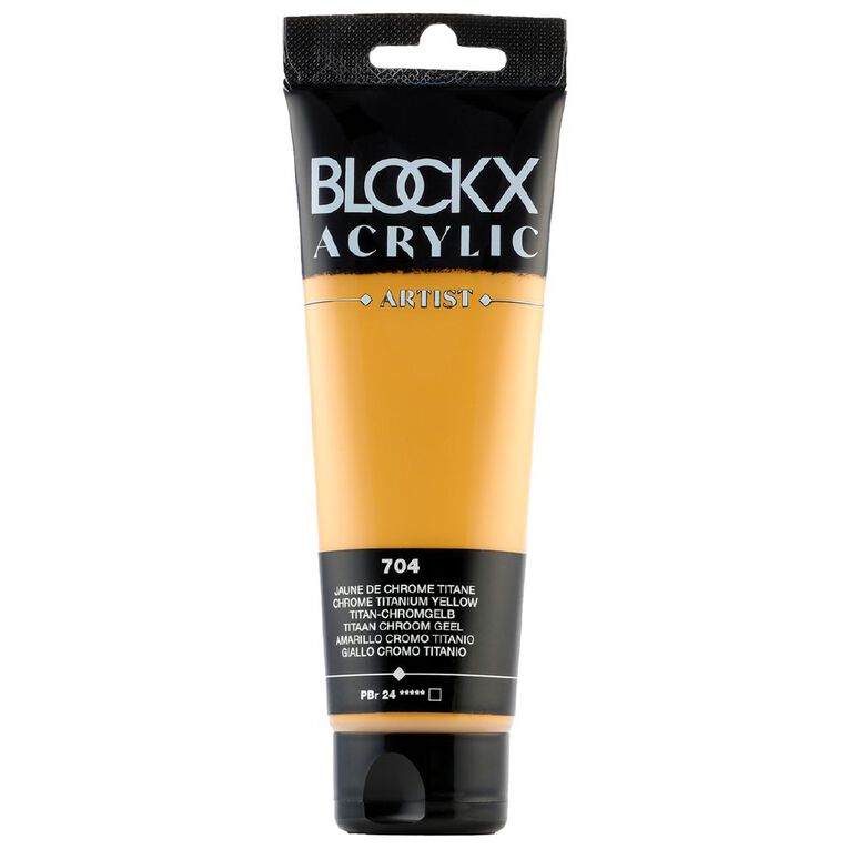 BLOCKX Acrylic Tube 120ml Chrome Titanium Yellow Yellow, , hi-res