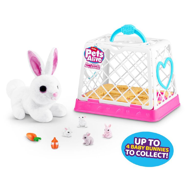 Zuru Pets Alive Mama & Baby Surprise Mama Bunny Assorted, , hi-res