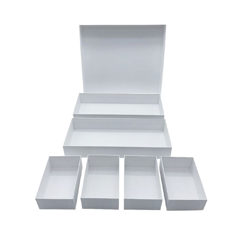 WS Desktop Organiser 7 Piece White, , hi-res