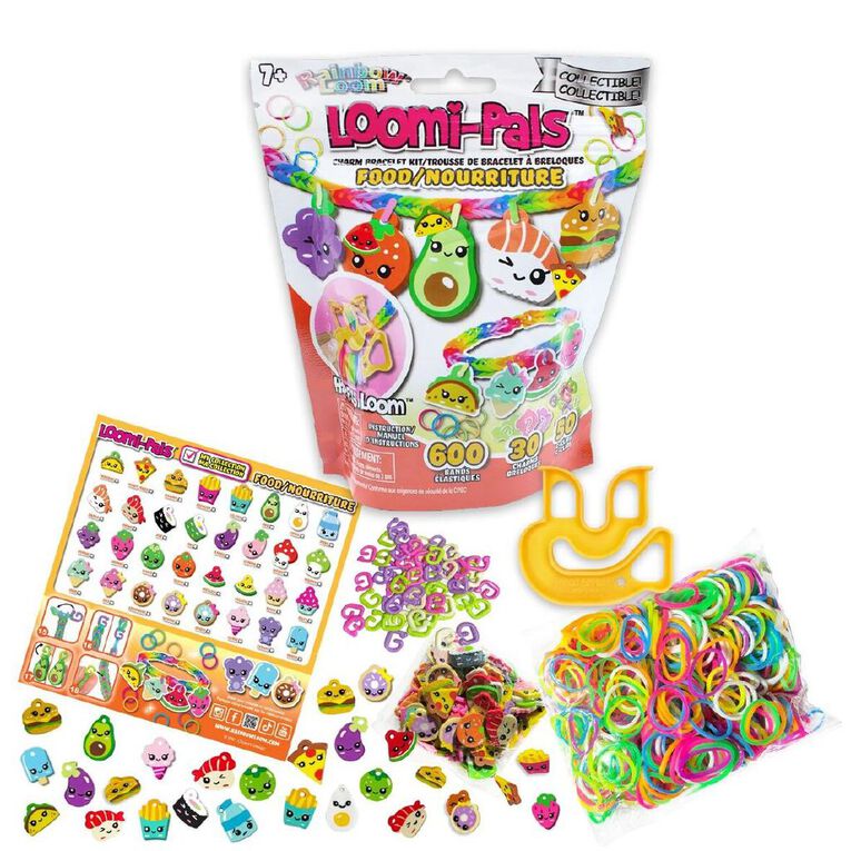 Rainbow Loom Loomi-Pals Charm Bracelet Kit Food Theme, , hi-res