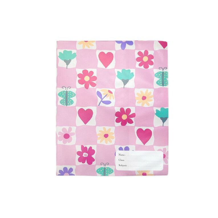 WS Book Sleeve Floral Check 1B5, , hi-res
