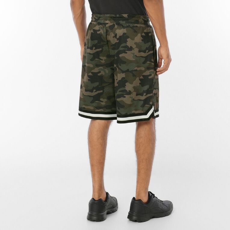 Garage Men's Basketball Shorts, Green Dark, hi-res