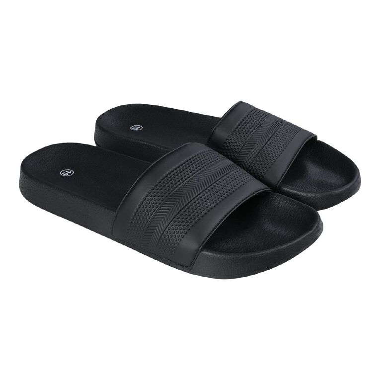 H&H Men's Drew Slides, Black, hi-res