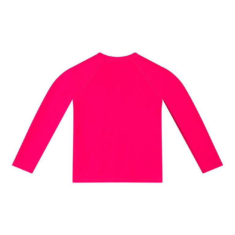 Young Original Long Sleeve Neon Rash Top, Pink Mid, hi-res