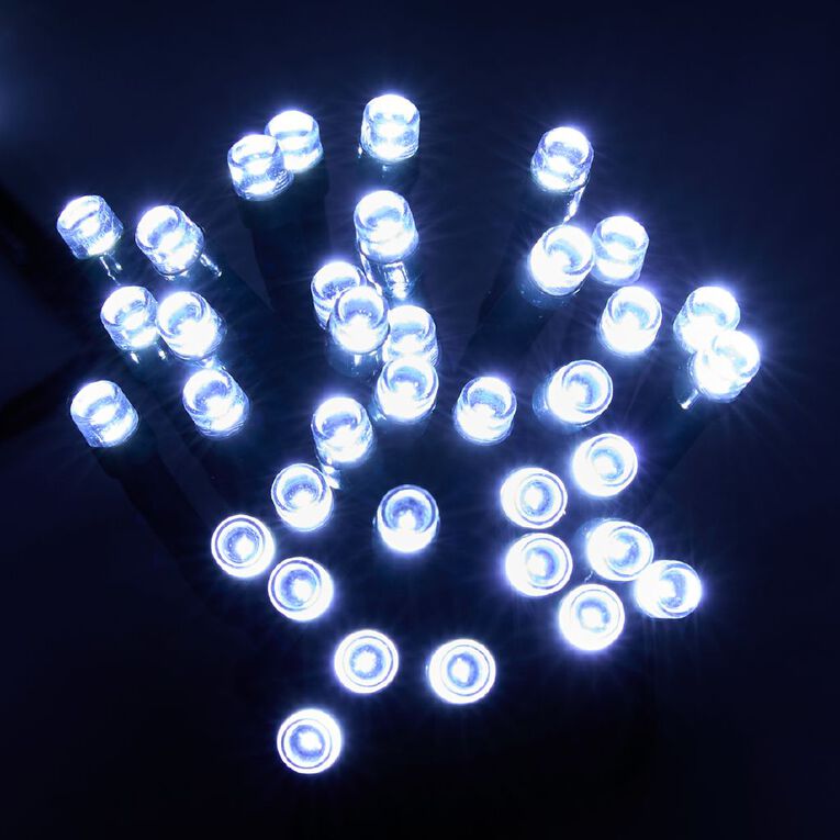 Wonderland Battery String Lights Green Wire Warm White 50 LED, , hi-res