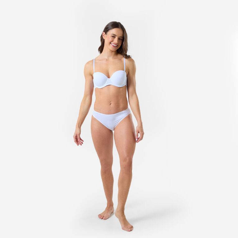 H&H Women's Strapless Bra, White, hi-res