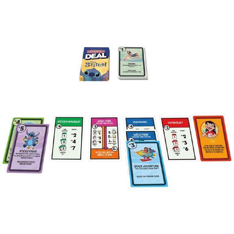 Hasbro Monopoly Deal Stitch, , hi-res