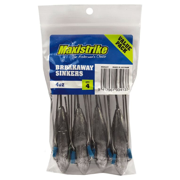 Maxistrike Sinker Breakaway 4oz 4 Piece, , hi-res