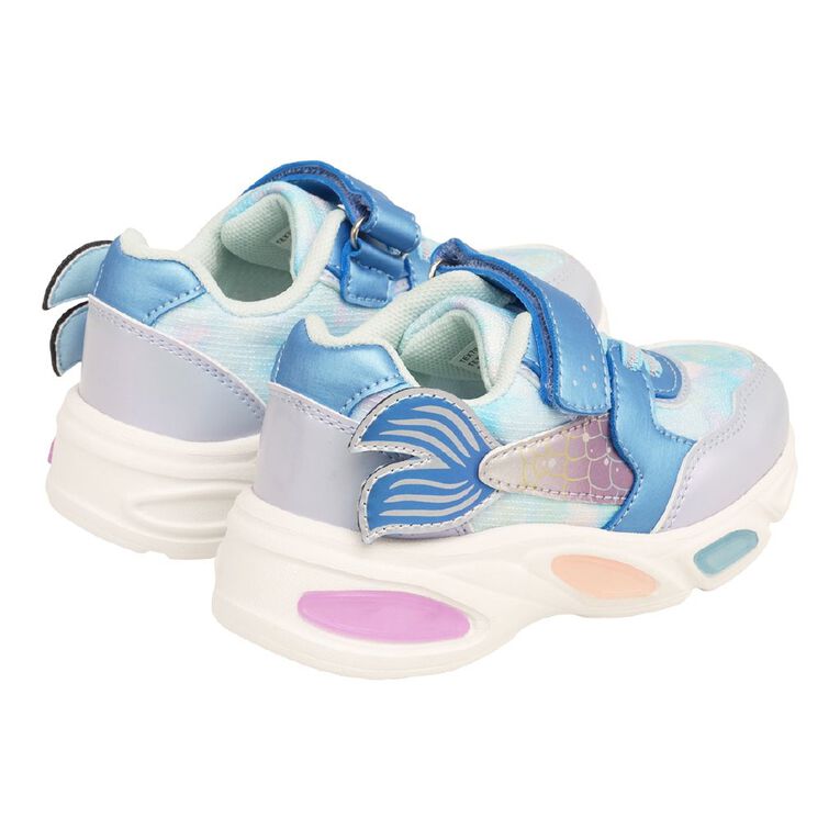 Active Intent Junior Kids' Mermaid Light Up Sneakers, Blue Light, hi-res