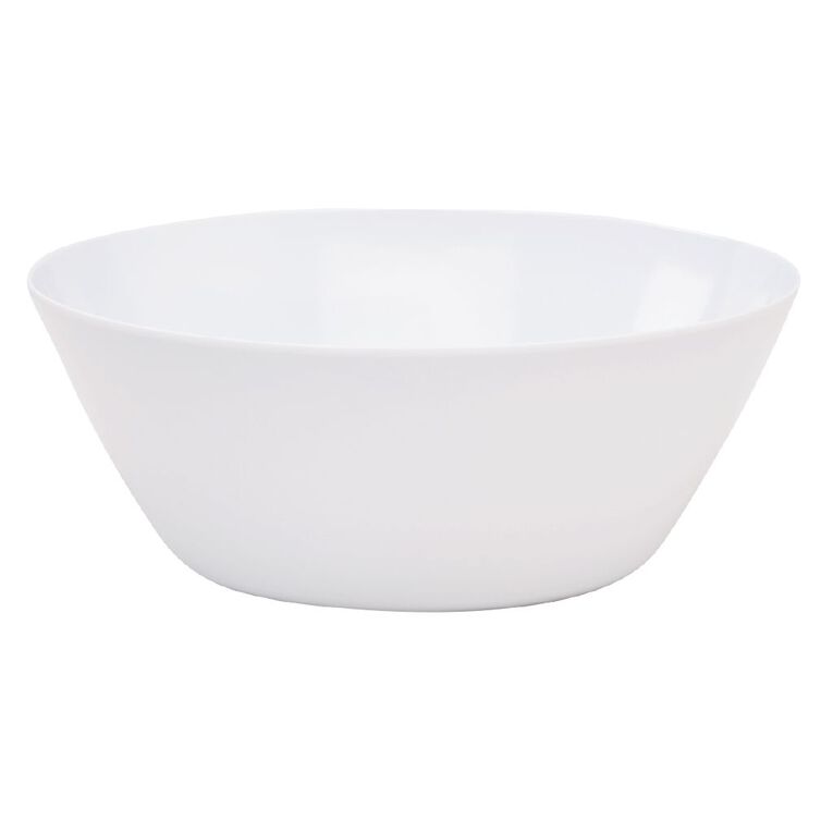 Living & Co Reusable Melamine Serve Bowl White, , hi-res