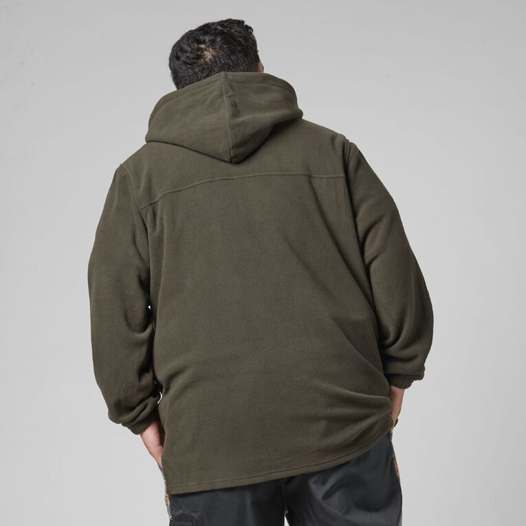 Back Country Solid Fleece Hooded Sweatshirt, Green/Black, hi-res