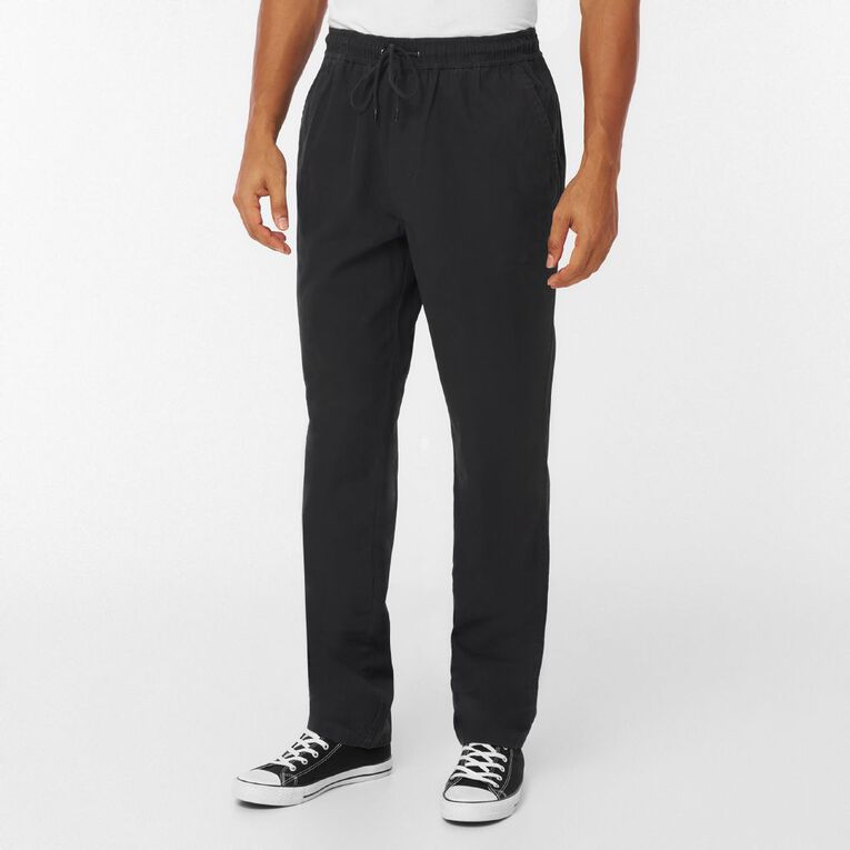 H&H Men's Elastic Waist Tapered Pants, Grey Dark, hi-res