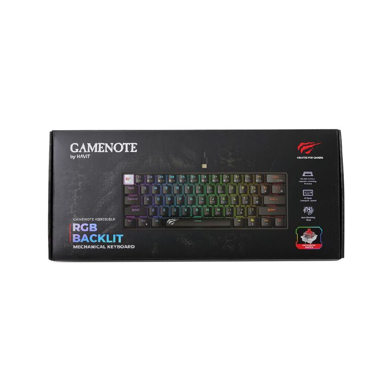 Gamenote RGB Backlit Mechanical Keyboard Black, , hi-res