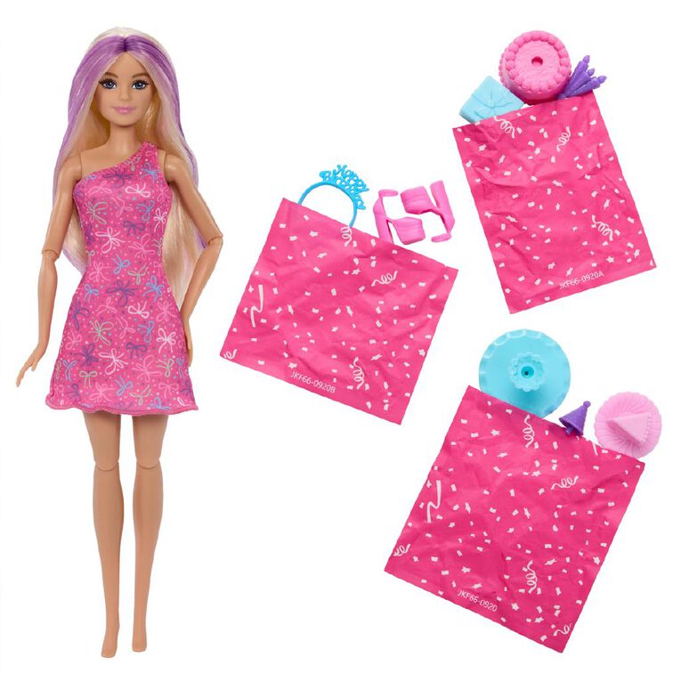 Barbie Party Unboxed Birthday Surprise Reveal, , hi-res