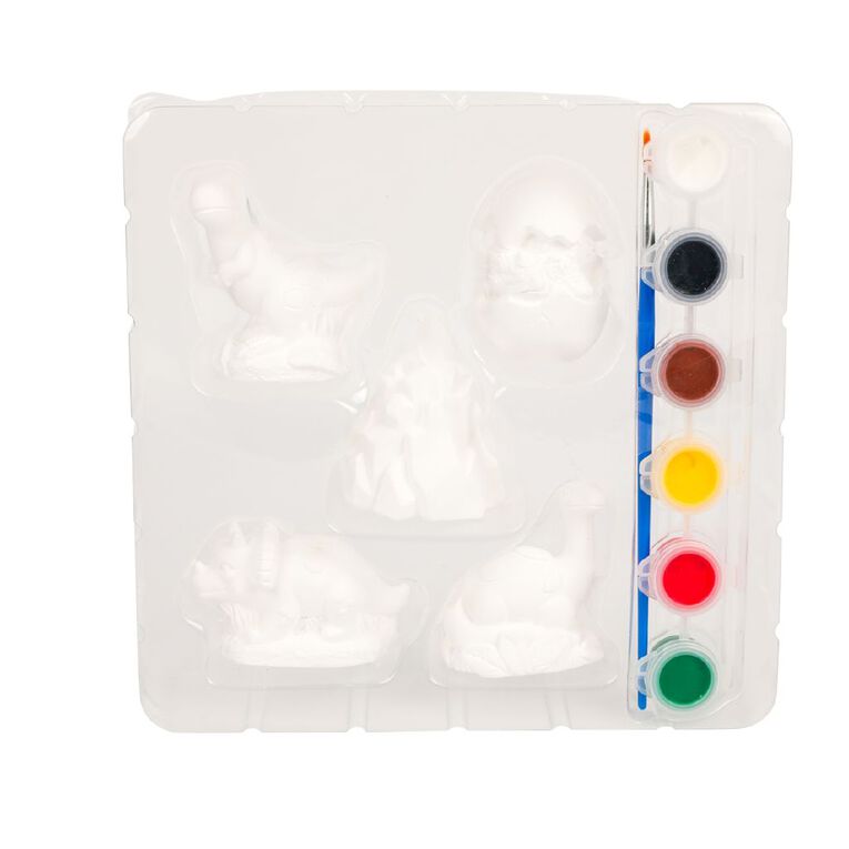 Uniti Craft Kids Plaster Painting Kit 5 Pieces 3D Dinosaur, , hi-res