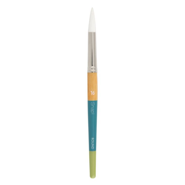 Princeton Snap Brush Short Handle Taklon Round 16 White, , hi-res