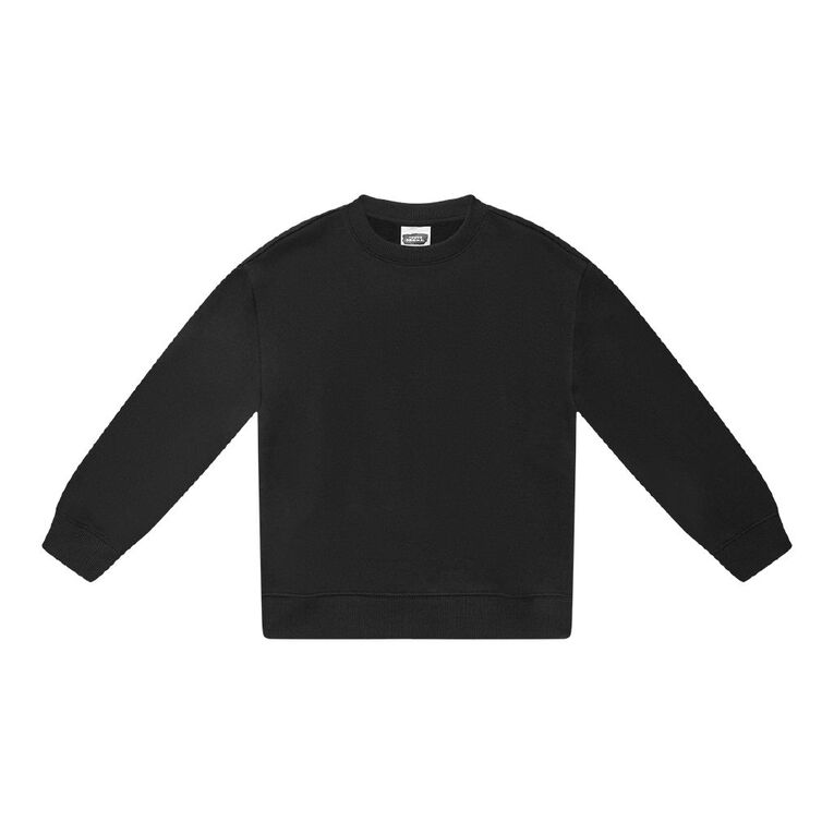 Young Original Kids' Plain Crew Sweat, Blue Dark, hi-res