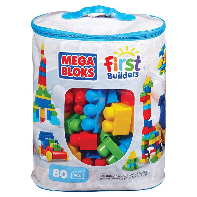 FisherPrice Mega Bloks Big Building Bag 80 Piece Assorted The Warehouse