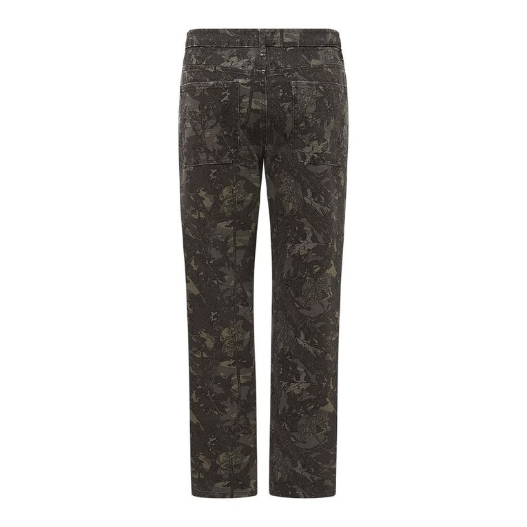 Garage Men's Relaxed Printed Pants, Khaki, hi-res