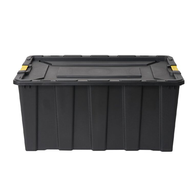 Living & Co Heavy Duty Storage Box Black 150L Black, , hi-res