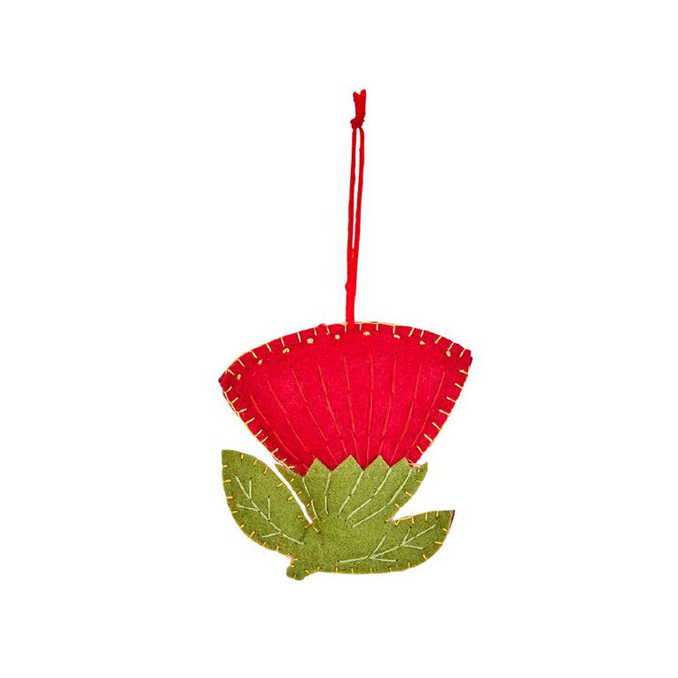 Wonderland Fun Festive Felt Pohutakawa Christmas Tree Decoration, , hi-res