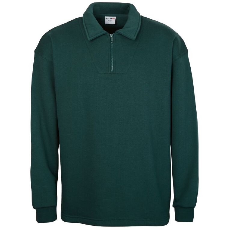Schooltex Kids' Zip Fleece Tunic, Bottle Green, hi-res