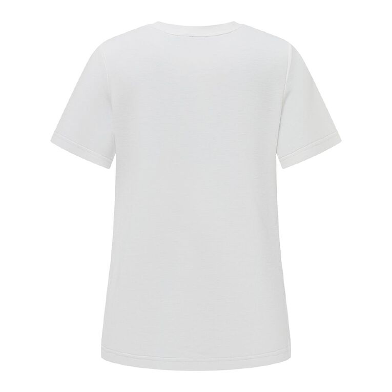H&H Maternity Maternity Heavyweight Interlock Tee, White, hi-res