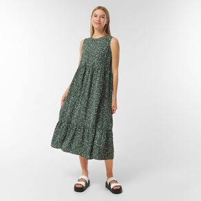 H&H Women's Seelveless Tiered Dress Midaxi