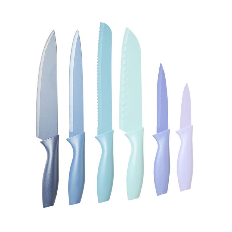 Living & Co Knife Set Multi-Coloured 6 Pack, , hi-res