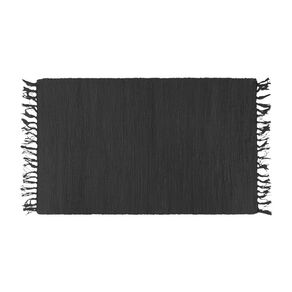 Living & Co Rug Cotton Plain Black 160cm x 230cm