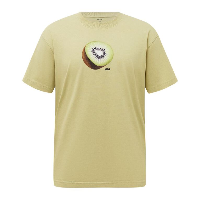 H&H Men's Relaxed Fit Graphic Tee, Green Light, hi-res