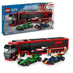 LEGO CITY F1 Truck with RB20 & AMR24 Cars 60445