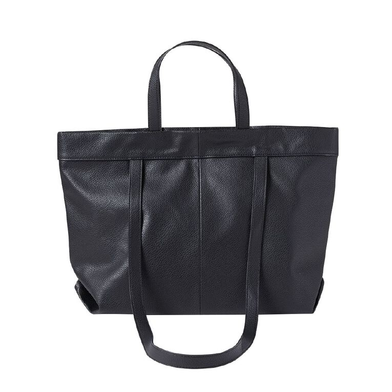 H&H Women's Double Handle Tote Bag, Black, hi-res