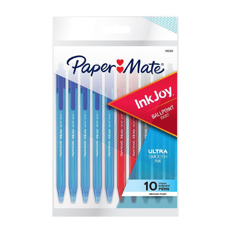 Paper Mate Business 100RT 1.0mm Ballpoint Pens Assorted 10 Pack, , hi-res