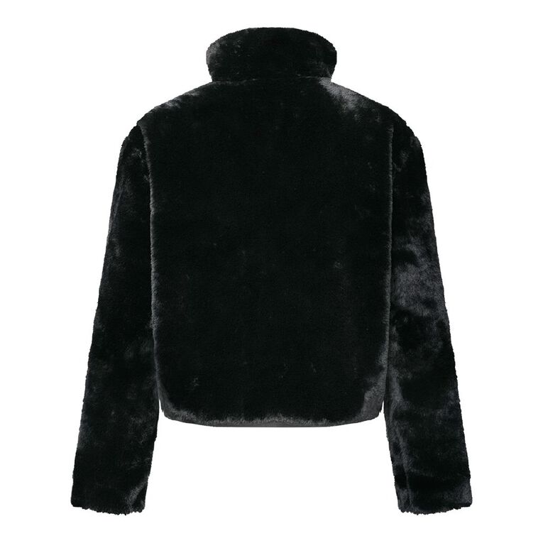 H&H Women's Faux Fur Jacket, Black, hi-res