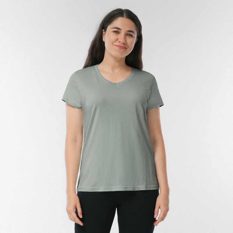 H&H Women's Short Sleeve V-Neck Tee, Blue Light CLOUD BLUE, hi-res