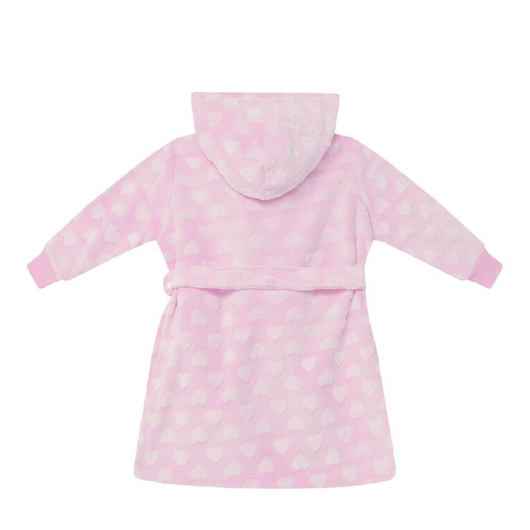 H&H Girls' Coral Fleece Robe, Pink Dark, hi-res