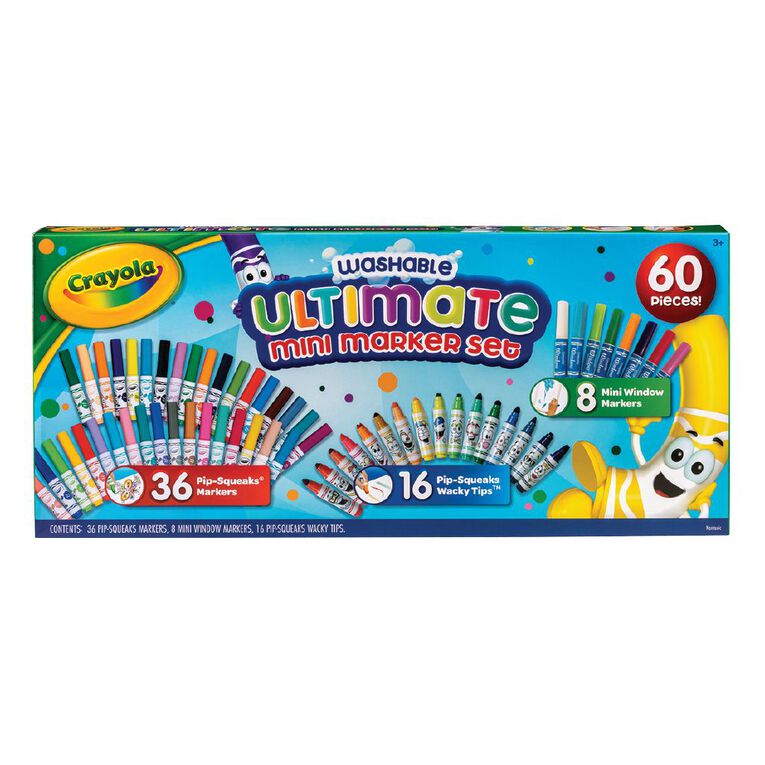 Crayola Washable Ultimate Mini Marker Set 60 Piece, , hi-res