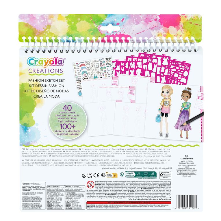 Crayola Creations I Love Fashion Sketch Set, , hi-res