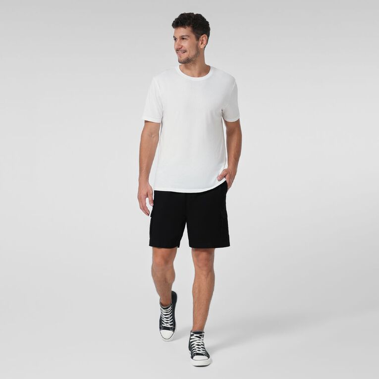 Rivet Bellow Pocket Shorts, Black, hi-res