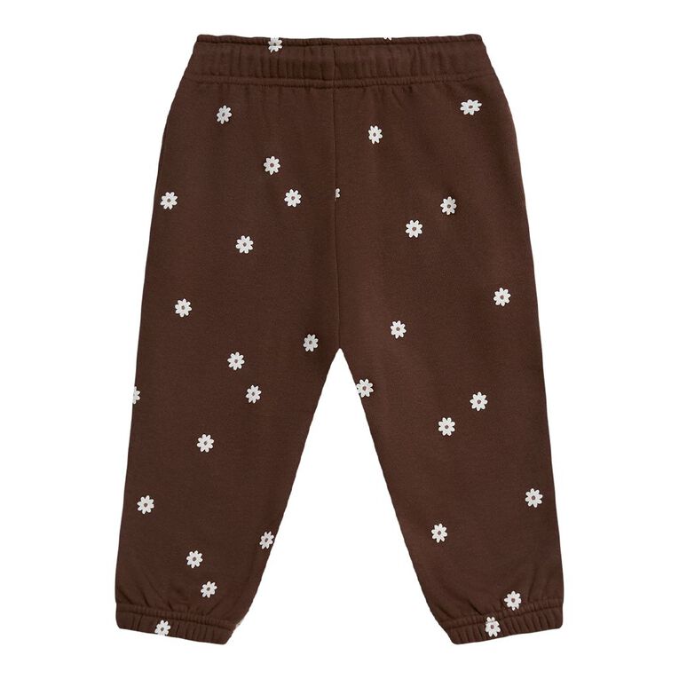 Young Original Toddler Girls' Print Trackpants, Brown Dark, hi-res