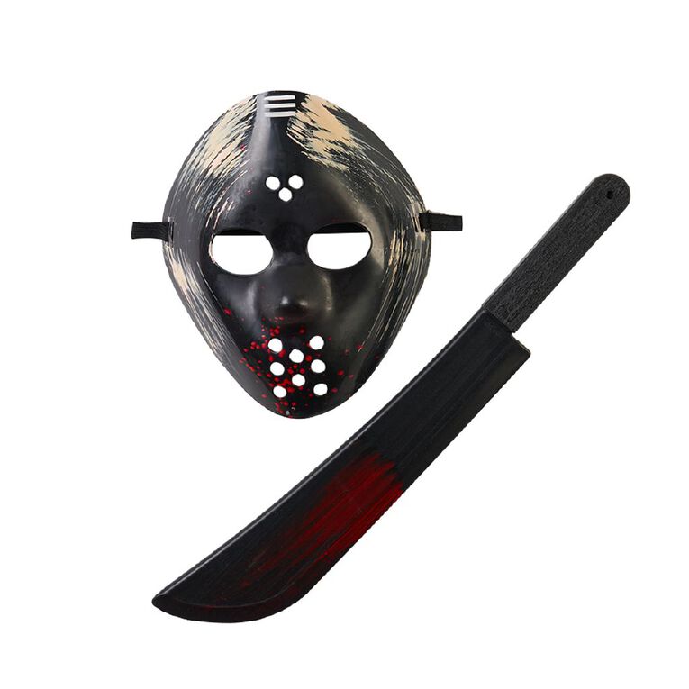 Scarehouse Hockey Mask & Machete Set, , hi-res