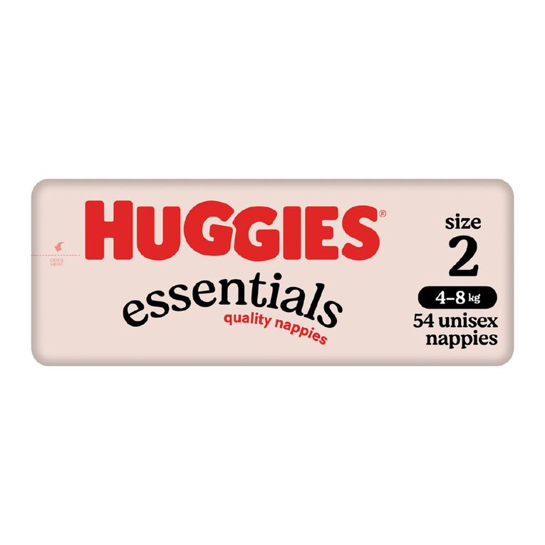 Huggies Essential Nappy Size 2 4-8kg 54 Pack, , hi-res