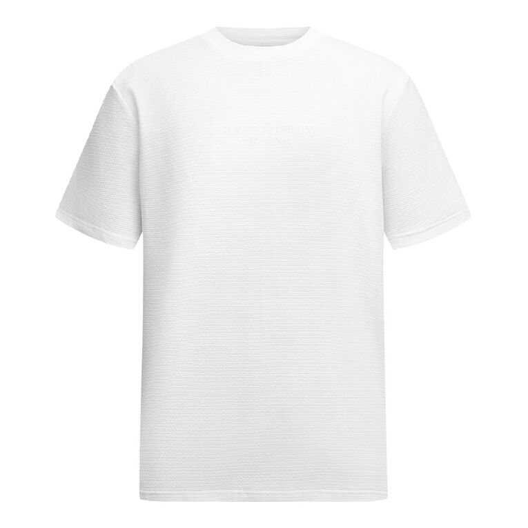 H&H Men's Regular Pique Tee, White, hi-res